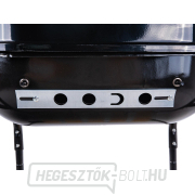 Faszén grill fedéllel és rács beállítással - rostély 40x40cm (1) náhled