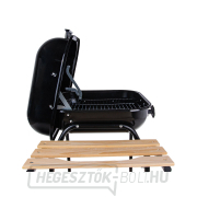 Faszén grill fedéllel és rács beállítással - rostély 40x40cm (1) náhled