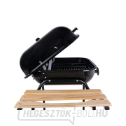 Faszén grill fedéllel és rács beállítással - rostély 40x40cm (1) náhled