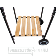 Faszenes grillsütő fedővel és állítható rostéllyal - rostély 40x40cm (1) náhled
