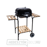 Faszenes grillsütő fedővel és állítható rostéllyal - rostély 40x40cm (1) náhled