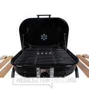 Faszenes grillsütő fedővel és állítható rostéllyal - rostély 40x40cm (1) náhled