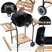 Faszén grill fedéllel és rács beállítással - rostély 40x40cm (1) Faszén grill fedéllel és rács beállítással - rostély 40x40cm (1) gallery main image