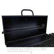 Faszén hordós grill fedővel - rostély 71x35cm (1) náhled