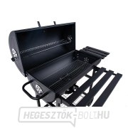 Faszén hordós grill fedővel - rostély 71x35cm (1) náhled