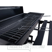 Faszén hordós grill fedővel - rostély 71x35cm (1) náhled