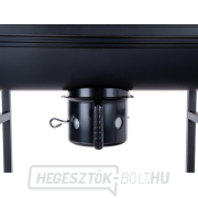 Faszén hordós grill fedővel - rostély 71x35cm (1) náhled