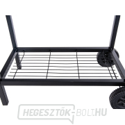 Faszén hordós grill fedővel - rostély 71x35cm (1) náhled