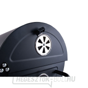 Faszén hordós grill fedővel - rostély 71x35cm (1) náhled