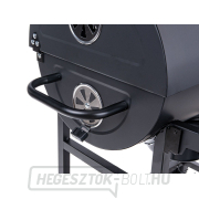 Faszén hordós grill fedővel - rostély 71x35cm (1) náhled