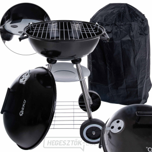 Kerek faszén grill fedéllel és fedéllel - rostély átmérője 39 cm (1) Kerek faszén grill fedéllel és fedéllel - rostély átmérője 39 cm (1) gallery main image