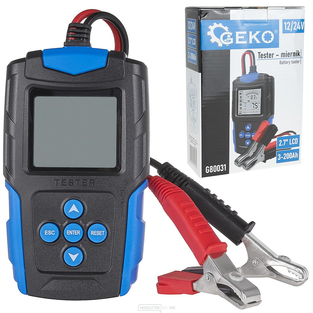 Teszter - LCD mérő az akkumulátorok ellenőrzéséhez 12/24V 3Ah-200Ah (30)