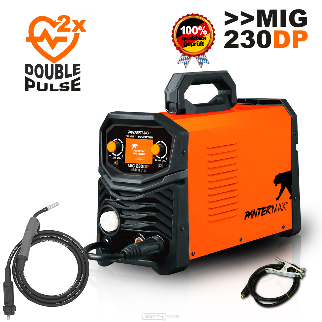 PANTERMAX® MIG230DP inverteres MIG/TIG/MMA hegesztő
