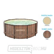Uszoda Florida 3,05x0,91 m szkimmerrel - motívum TEAK Előnézet 