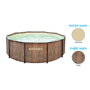 Uszoda Florida 3,05x0,91 m szkimmerrel - motívum TEAK náhled
