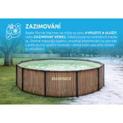 Uszoda Florida 3,05x0,91 m szkimmerrel - motívum TEAK náhled