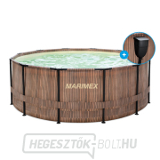 Uszoda Florida 3,66x0,99 m szkimmerrel - motívum TEAK Előnézet 