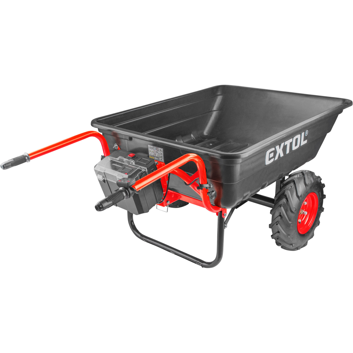 Kétkerekű teherbicikli akkumulátoros váltóval, 400kg, 225l, 40V Li-ion, 6Ah Előnézet 