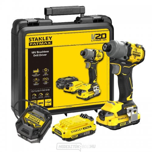 Akkumulátoros ütvecsavarozó V20 18V 2x2,0Ah Stanley FatMax SFMCF830D2K