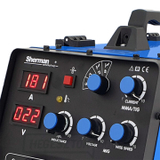 Sherman inverteres hegesztő DUALMIG 210 S4 kerekekkel és palackpolccal + zseblámpa + kábelek Sherman inverteres hegesztő DUALMIG 210 S4 kerekekkel és palackpolccal + zseblámpa + kábelek náhled