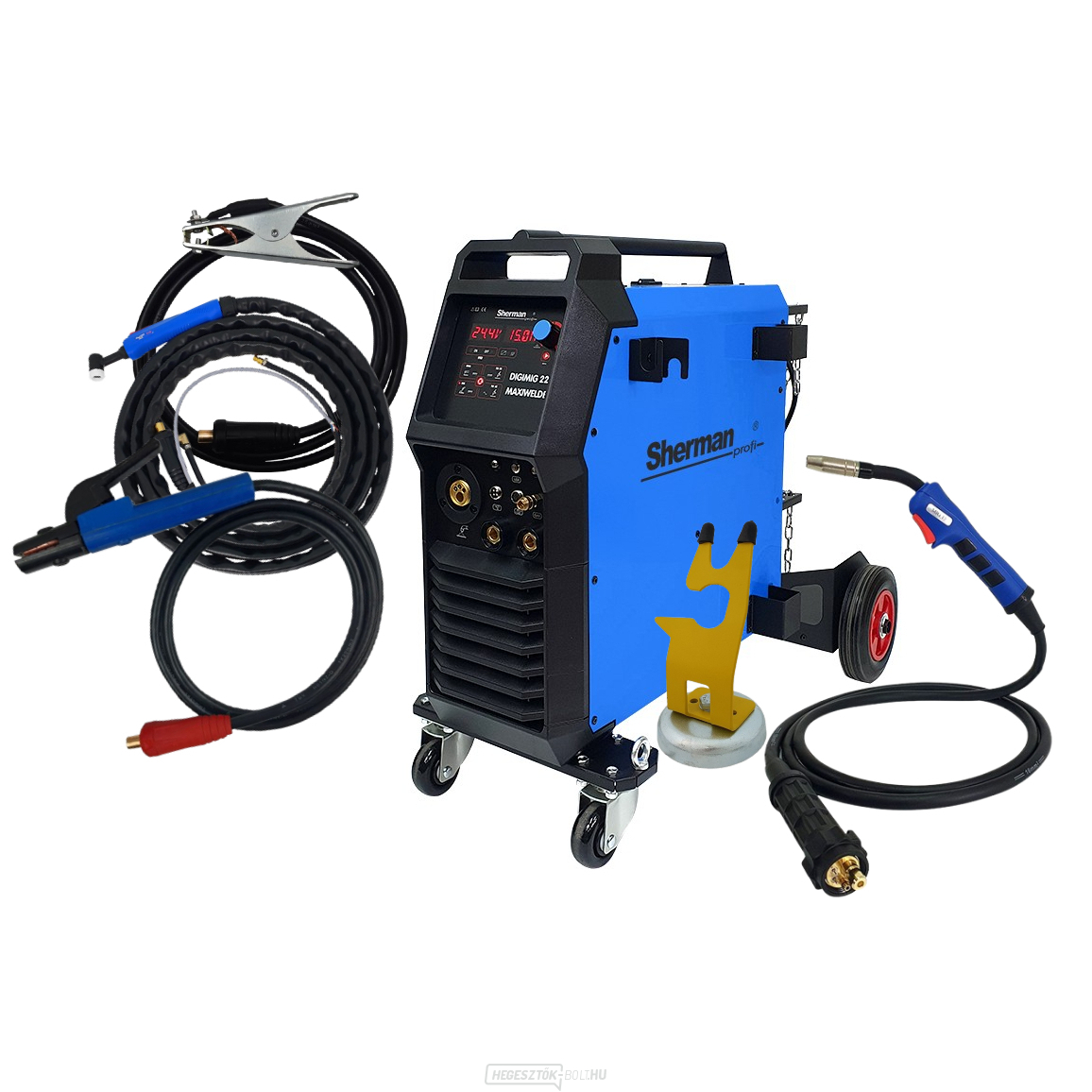 Szinergikus inverteres hegesztőgép Sherman DIGIMIG 224 MAXIWELDER + zseblámpa + kábelek