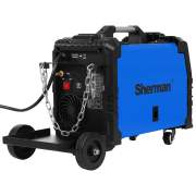 Sherman inverteres hegesztő DUALMIG 210 S4 kerekekkel és palackpolccal + zseblámpa + kábelek + sisak náhled