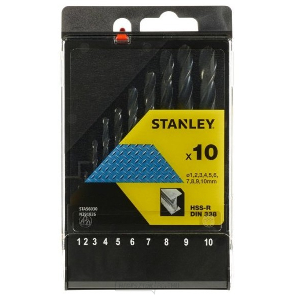 STANLEY STA56030 fém fúrókészlet 1-10mm
