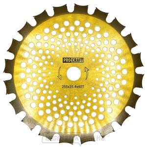 Bozótvágó penge (tárcsa) (D255*25.4) 40T (kétoldalas) (arany) PROCRAFT | H/P-2/G gallery main image