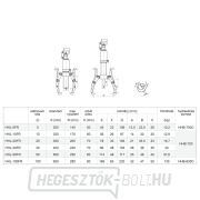 Két- vagy háromkarú hidraulikus lehúzó HHL-50FR Előnézet 