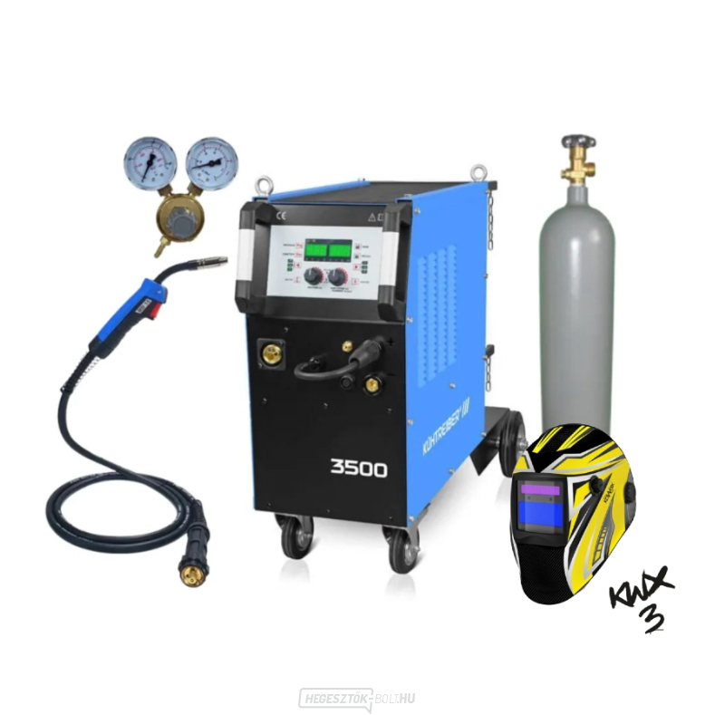 Multi MIG Synergic KÜTŐKÉSZLET 3500-as + Pisztoly + Szelep + Sisak + Tele CO2 palack