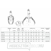 Két- vagy háromkarú hidraulikus lehúzó HHL-5F Előnézet 