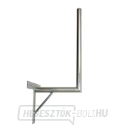 Antennatartó 35cm falra szerelhető, merevítővel, cső 42/2mm, magasság 56cm gallery main image