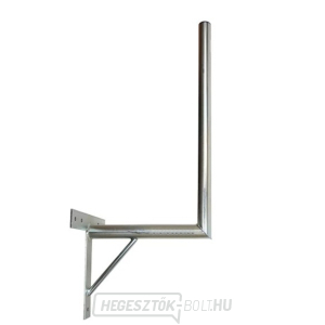 Antennatartó 35cm falra szerelhető, merevítővel, cső 42/2mm, magasság 56cm gallery main image