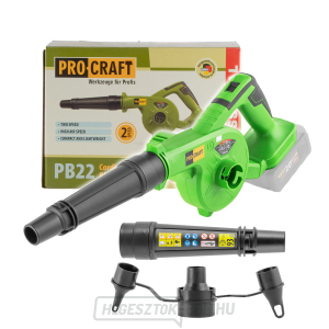 Akkus lombfúvó Procraft PB22 (akkumulátor és töltő nélkül) | PB22bb gallery main image