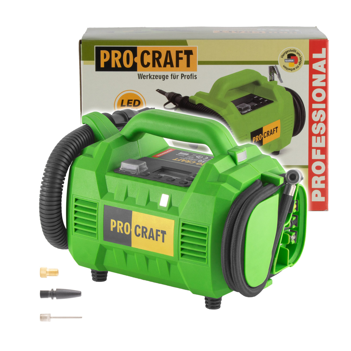 LK30 Procraft akkus kompresszor fúvóka kombinációval (akkumulátor és töltő nélkül) | LK30 bb