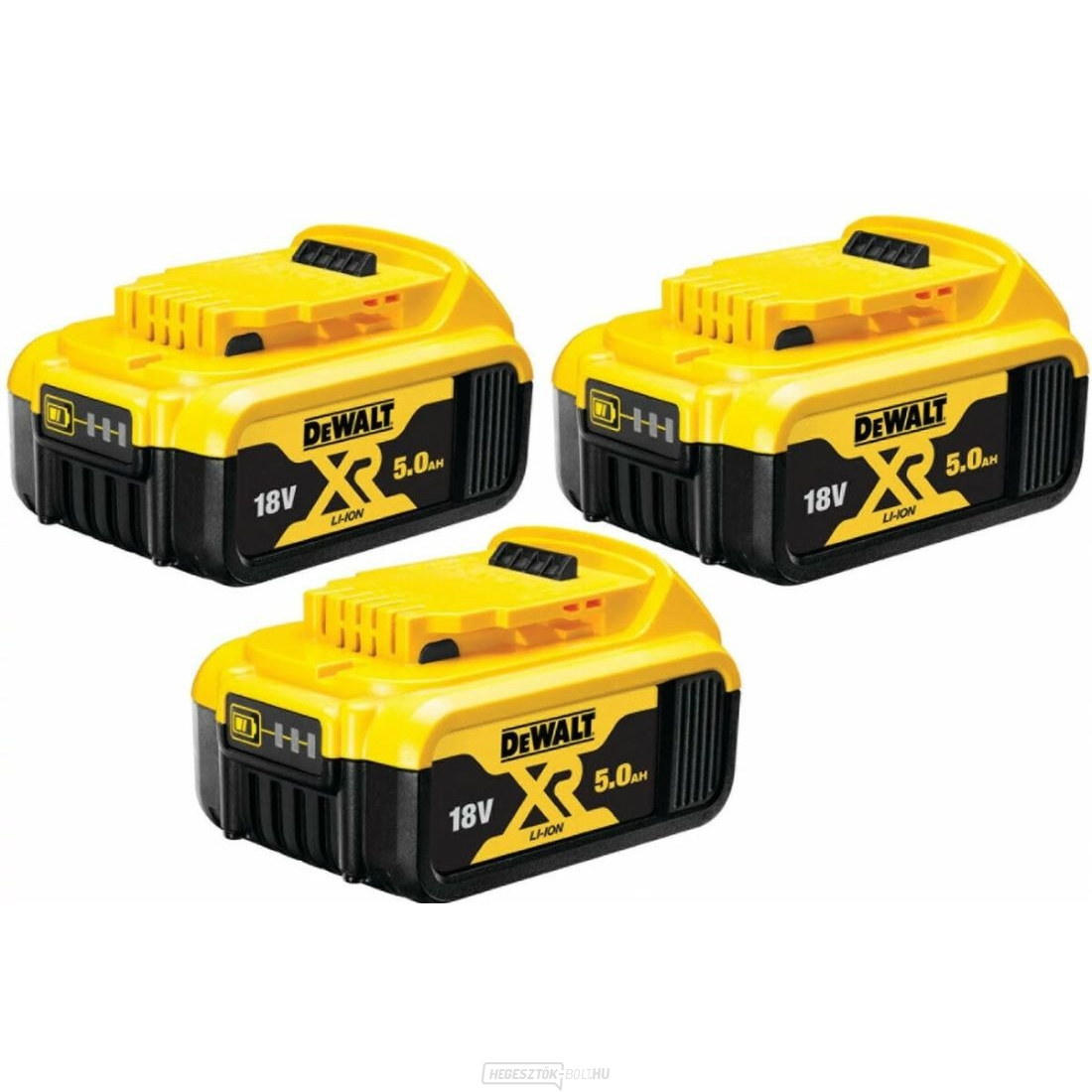 DeWALT DCB184P3 18 V-os kezdőkészlet 3 db 5 Ah-s akkumulátorral