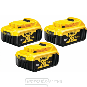 DeWALT DCB184P3 18 V-os kezdőkészlet 3 db 5 Ah-s akkumulátorral gallery main image