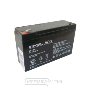 Ólomsavas akkumulátor 6V 12Ah VIPOW BAT0201 gallery main image
