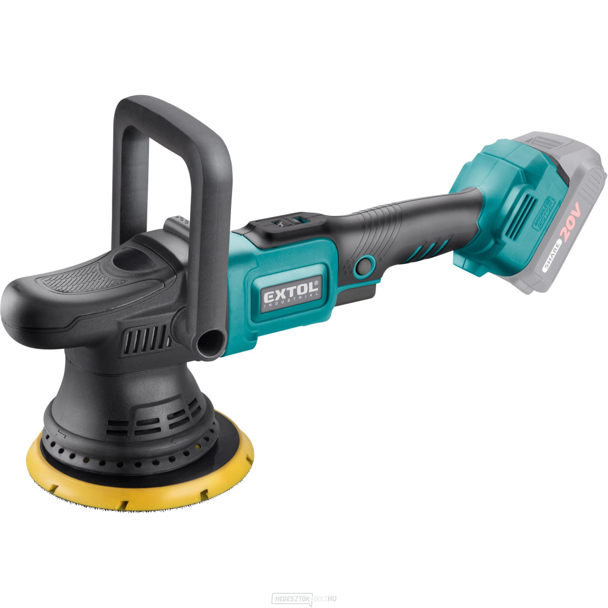 Akkumulátoros orbitális polírozó SHARE20V, 150mm, SZÉNKEFEMENTES, 2Ah