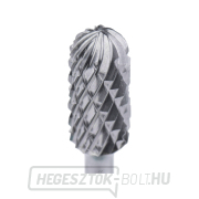 Keményfém maró, hengeres, gömb alakú heggyel, ⌀6x13mm, ⌀3mm szár, közepes fogazású (dupla fogazású) Előnézet 