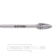 keményfém maró, kerek ív, ⌀6x13mm, ⌀3mm szár, közepes fogazású (dupla fogazású) gallery main image