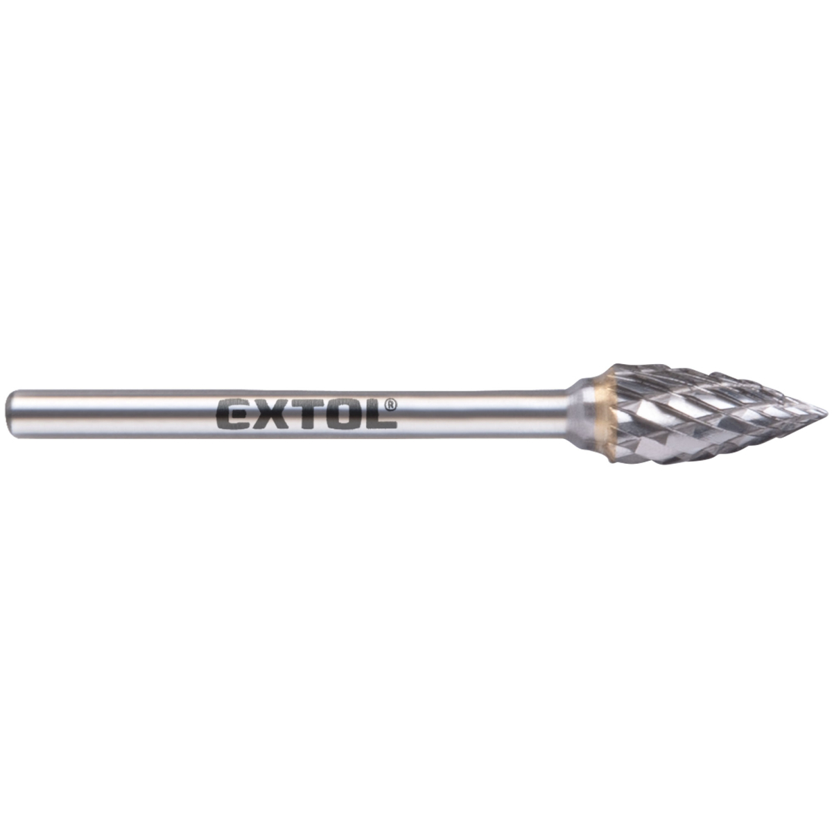 keményfém maró, éles ívű, ⌀6x13mm, ⌀3mm szár, közepes fogazású (dupla fogazású)