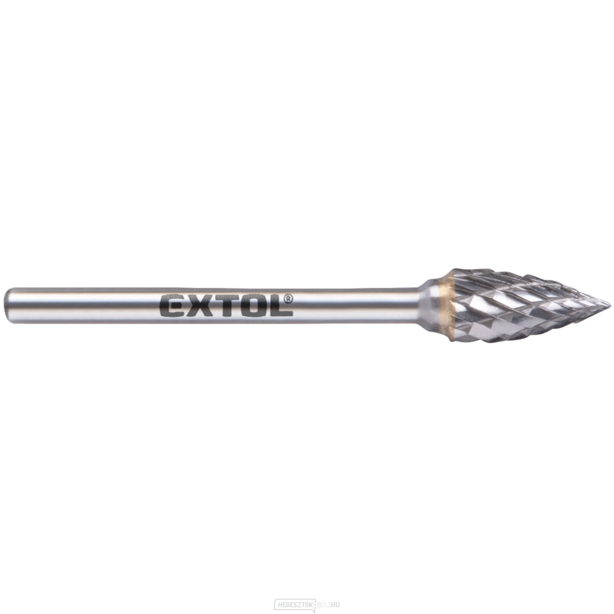 keményfém maró, éles ívű, ⌀6x13mm, ⌀3mm szár, közepes fogazású (dupla fogazású)