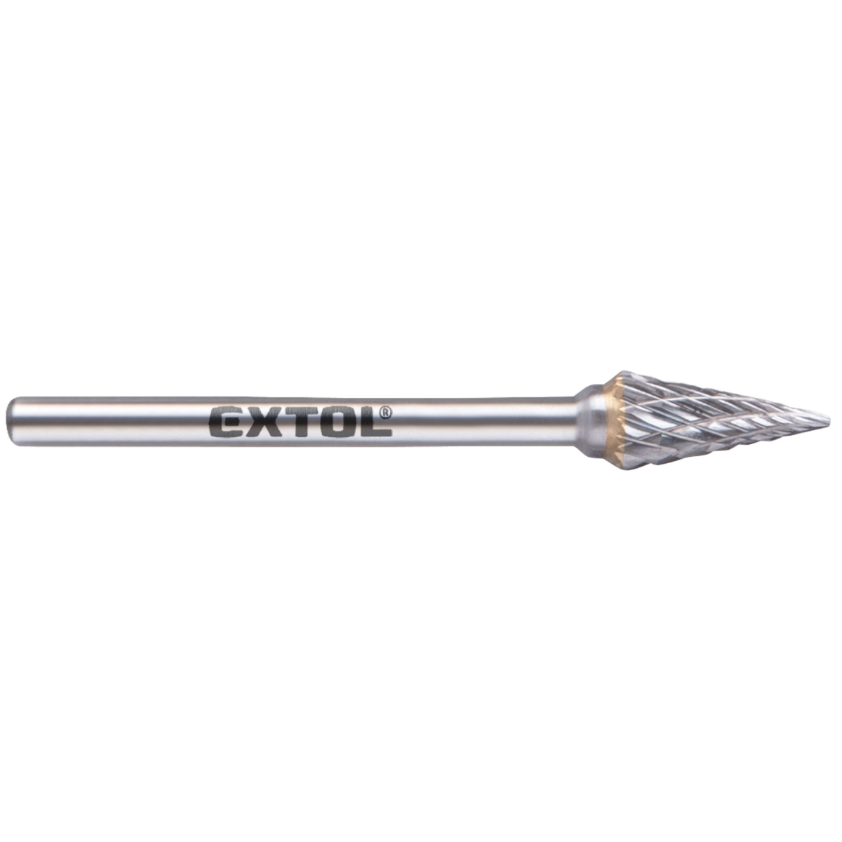 Kúpos piramis alakú keményfém maró, ⌀6x13mm, ⌀3mm szár, közepes fogazású (dupla fogazású)