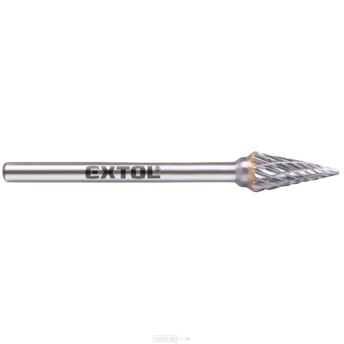 Kúpos piramis alakú keményfém maró, ⌀6x13mm, ⌀3mm szár, közepes fogazású (dupla fogazású)