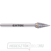 Kúpos piramis alakú keményfém maró, ⌀6x13mm, ⌀3mm szár, közepes fogazású (dupla fogazású) gallery main image
