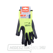 nejlonkesztyű, varrás nélküli, félig latexbe mártott, 10-es méret Előnézet 