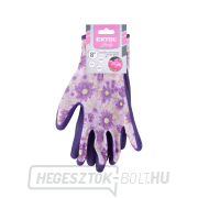 Poliészter kesztyű, varratmentes, félig latexbe mártott, 8-as méret Előnézet 