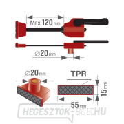vízszintes szorító - 20 mm-es furatátmérőjű multifunkciós asztalhoz, 0-120 mm náhled