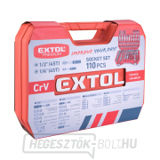 110 darabos dugókulcs készlet, 1/4